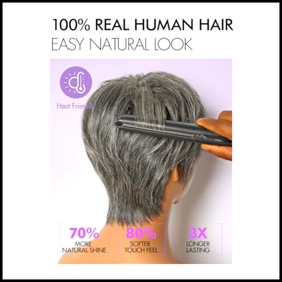 Short Pixie Cut Glueless Wig Human Hair Modern Chic Throw On & Go main image 7